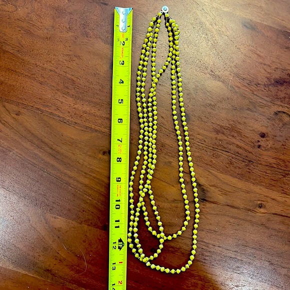 31 Bits Tri-strand Necklace in Chartreuse Green - Picture 2 of 3